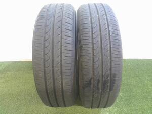 中古 165/65R13 YOKOHOMA ヨコハマ ブルーアース 2本 2024年製 6,4ミリ