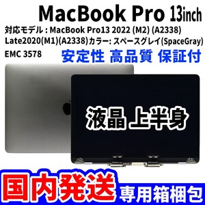 【国内発送】Mac Book Pro 2020年 2022年 13インチ A2338 グレイ Retina 高品質 LCD 液晶 上半身 ディスプレイ パネル 交換 未使用品