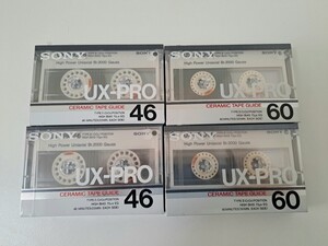 未使用品/SONY ソニー UX-PRO60 UX-PRO46/TYPEⅡ CrO2/4本セット/カセットテープ