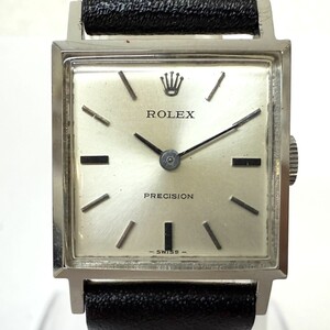 E830-◎ ROLEX ロレックス PRECISION プレシジョン スクエア ref.2611 レディース アンティーク 腕時計 手巻き 稼働