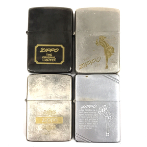 ジッポ 1985年製 ウィンディデザイン オイルライター 他 シルバーカラー 等 喫煙具 計4点 セット ZIPPO QG012-55