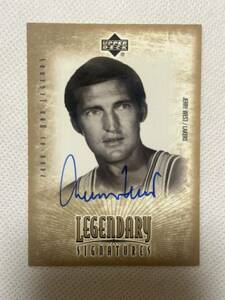 jerry west auto 00 01 upperdeck legends legendary signature 直筆サイン ジェリー ウエスト オートnba カード 