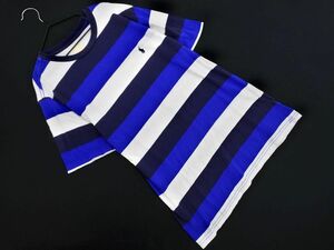 ネコポスOK POLO RALPH LAUREN ポロ ラルフローレン ボーダー Tシャツ size160cm/白ｘ青 ■◆ ☆ ehd0 子供服