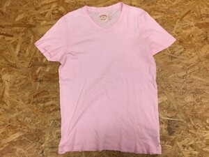 ブルックスブラザーズ Brooks Brothers 半袖Tシャツ メンズ Vネック 薄手 XS ピンク