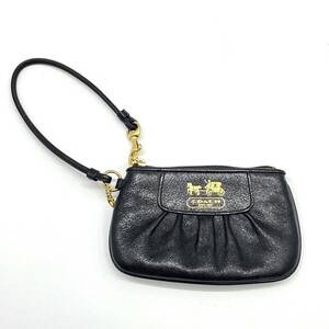 COACH コーチ 　レザーポーチ　ブラック