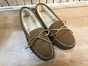 MINNETONKA/ミネトンカ ファー×スウェードモカシンシューズ ファーモカシン ブラウン レディース サイズ７(24cm相当) ムートン