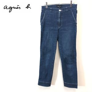 1O1774-F◆ agnes b アニエスベー デニムパンツ ジーンズ ボトムス ◆ size36 コットン ポリウレタン インディゴ 古着 レディース