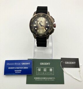 ◎１円スタート ORIENT オリエントスター M-Force 70周年記念 RA-AC0L05G ゴールド ジャガー フォーカス ダイバーズ 200m 自動巻き 腕時計 