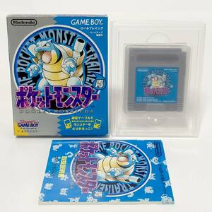 ゲームボーイ ポケットモンスター青 JANコード無し 箱説付き 痛みあり 任天堂 ポケモン Nintendo GameBoy Pokemon Blue Ver. CIB Tested