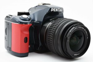 Pentax K-x 12.4MP オーダーカラー ネイビーレッド 18-55mmレンズセット [美品・現状品] 32GB 新品SDカード ストラップ付