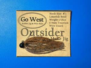 GoWest 【Outsider】No.50 スモラバ (1/16oz ・0.4mm チタンガード) Color:Crawdad Brown・Natural Smoke