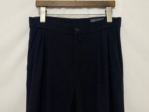 80s 90s ヴィンテージ GIANNI VERSACE ジャンニ ヴェルサーチ カシミア ウール 夏用 スラックス ブラック 2タック イタリア製 46