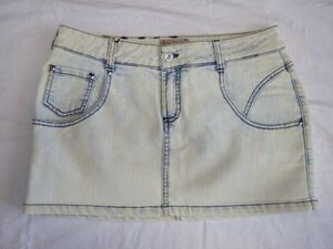 値下げ MET in jeans メット デニム ミニスカート ブリーチ Mサイズ イタリア製 インポートブランド 参考上代18800円 