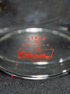 Coleman コールマン PYREX パイレックス　ビンテージ　グローブ レッドレター 赤文字 200 200A 200B 201 202 242に使えます 1