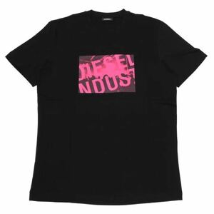 DIESEL Tシャツ T-DIEGOS-K16 ライヴフォトプリント A02070 AAXJ 9XX/ ブラック XXLサイズ ディーゼル