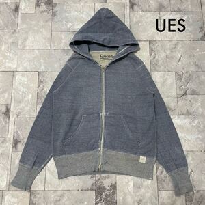 UES ウエス sweat hondie スウェットパーカー ジップアップ アメカジ ヴィンテージ ライク ライトブルー サイズ1(S) 玉FL3454