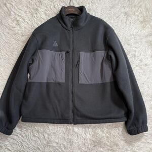 Lサイズ XL相当●NIKE ACG ナイキ●フリース ブルゾン アウター●黒 ブラック●メンズ