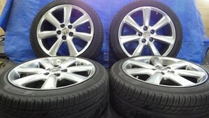 【宮城 塩釜発】中古 サマータイヤ・純正ホイールセット 4本 クラウン GRS181 225/45R18 PRACTIVA 2021年製 8分山 ※個人宛発送不可