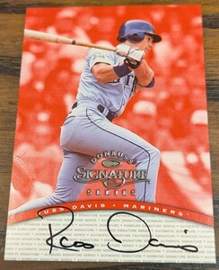 【1997 DONRUSS】Signature Series Russ Davis ／ フロリダ・マーリンズ　ラス・デービス【直筆サインカード】