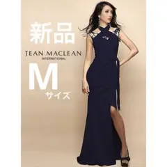 新品  JEAN MACLEAN 高級 キャバドレス ロングドレス M ネイビー