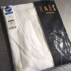 ダックス DAKS メンズ 半袖U首 Tシャツ LL（104〜112）綿100% 男性肌着 アンダーウェア 白 アングルミユキ DAKSL ONDON 日本製 /19−0013