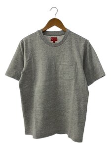 Supreme◆22SS/S/S Pocket Tee/クラシックロゴポケットTシャツ/S/コットン/GRY