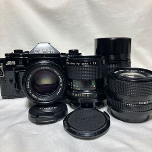 Canon A-1 50mm 1.4 24mm 2.8 50mm 3.5 135mm 3.5 キャノン 一眼レフ フィルムカメラ レンズ4本セット