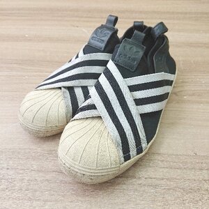 ◇ adidas アディダス スニーカー サイズ23.5 ブラック ホワイト系 レディース E