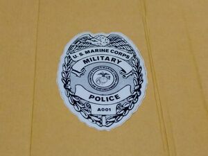 希少品　アメリカ海兵隊　憲兵　車両識別　ステッカーシール　未使用　3M　military usmc military police white bumper sticker decal 　