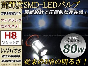 クラウン ロイヤル GRS20# 霧灯 80W フォグランプ LEDバルブ デイライト H8