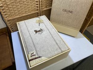 45385【自宅保管品】CELINE×西川産業 セリーヌ ラムミックス毛布 ロング＆ワイドサイズ 150×210㎝ 寝具