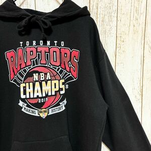 NBA Toronto Raptors トロント・ラプターズ プリント スウェット パーカー M USA古着 アメリカ古着