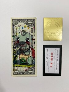 DEATH NYC signed U.S dollar bill USドル札 紙幣 世界限定 ゼニガメ ポケモン ルイ・ヴィトン LV 現代アート