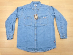 h8★新品★サイズ L★DICKIES ディッキーズ FB460U デニムシャツ★ワークシャツ ボンマックス★カラー7 ブルー★即決★ 