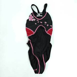 【中古】ミズノ ワンピース 水着 競泳 S ブラック レディース MIZUNO 桜