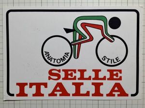 【大きめサイズ】フランスのステッカー：レア ビンテージ 販促 SELLE ITALIA セラ イタリア自転車 ツールドフランス ロゴ +Ag