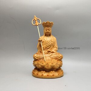 仏教美術 木彫仏像 地蔵王菩薩 工芸品 美術品 置物 新品