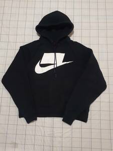 NIKE ナイキ ＮＳＷ ＦＴ フーディ スウェット プルパーカー size S ブラック 黒 状態良い AR4855