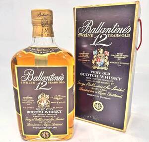 ⑨ Ballantines バランタイン VERY OLD 12年 旧ボトル ウイスキー 古酒 スコッチ 750ml 43% 箱付 未開栓