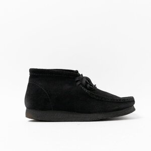 【1円スタート】 Clarks クラークス 261555177090 Wallabee boot ワラビー スエード ブラック メンズ レースアップ UK9 27cm相当