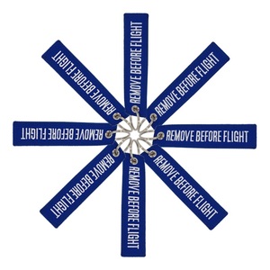 ☆新品☆『REMOVE BEFORE FLIGHT』(刺繍タイプ/青)キーチェーン☆