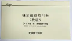 メガネの愛眼 株主優待割引券