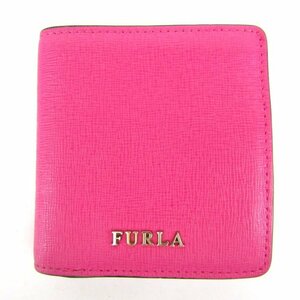 フルラ 二つ折り財布 本革 レザー 小銭入れあり ブランド コンパクトウォレット レディース ピンク Furla