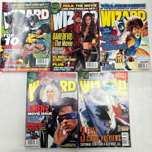 a1224-10.洋書 アメコミ 当時物 WIZARD 126,135,138,140,141 雑誌 magazine まとめセット COMICS MARVEL DC コミックス コレクター 趣味