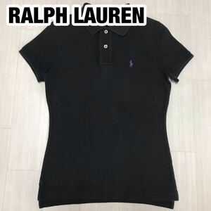 RALPH LAUREN ラルフローレン 半袖ポロシャツ S ブラック 刺繍ポニー