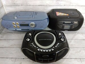 8520★ 3点まとめ ラジカセ SONY ZS-M30/ CASIO CD-G550/ クマザキエイム　BCX138A 本体のみ 未確認 ジャンク品