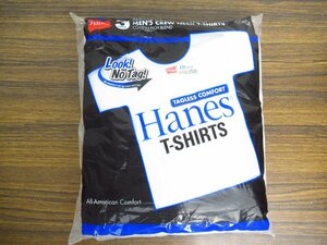 Oー7【直接引取不可】Hanes/ヘインズ 青ラベル Tシャツ 3枚パックサイズ XXL(50-52) コットン75％ ポリエステル25％ 1995年 未開封品