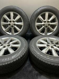 195/65R15 BRIDGESTONE/VRX2 20年製 トヨタ 20系 ウィッシュ 純正 15インチ 6J ＋45 100 5H スタッドレス 4本 プリウス (南5-E500)