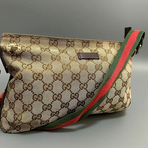 1円 GUCCI グッチ GGキャンバス GG柄 189749 ショルダーバッグ シェリーライン メッセンジャーバッグ 男女兼用モデル 金具 正規品本物