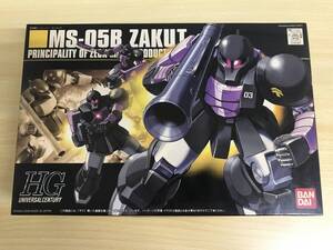 113(13-28)【１円スタート】 1/144 HGUC MS-05B ザクI 黒い三連星仕様 「機動戦士ガンダム」 [0145382] パーツ確認済み